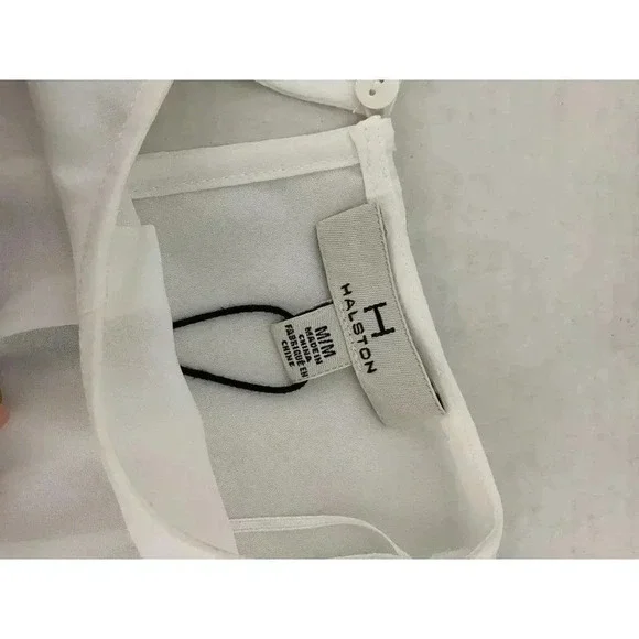 Halston sleeveless belted blouse top - Picture 4 of 5